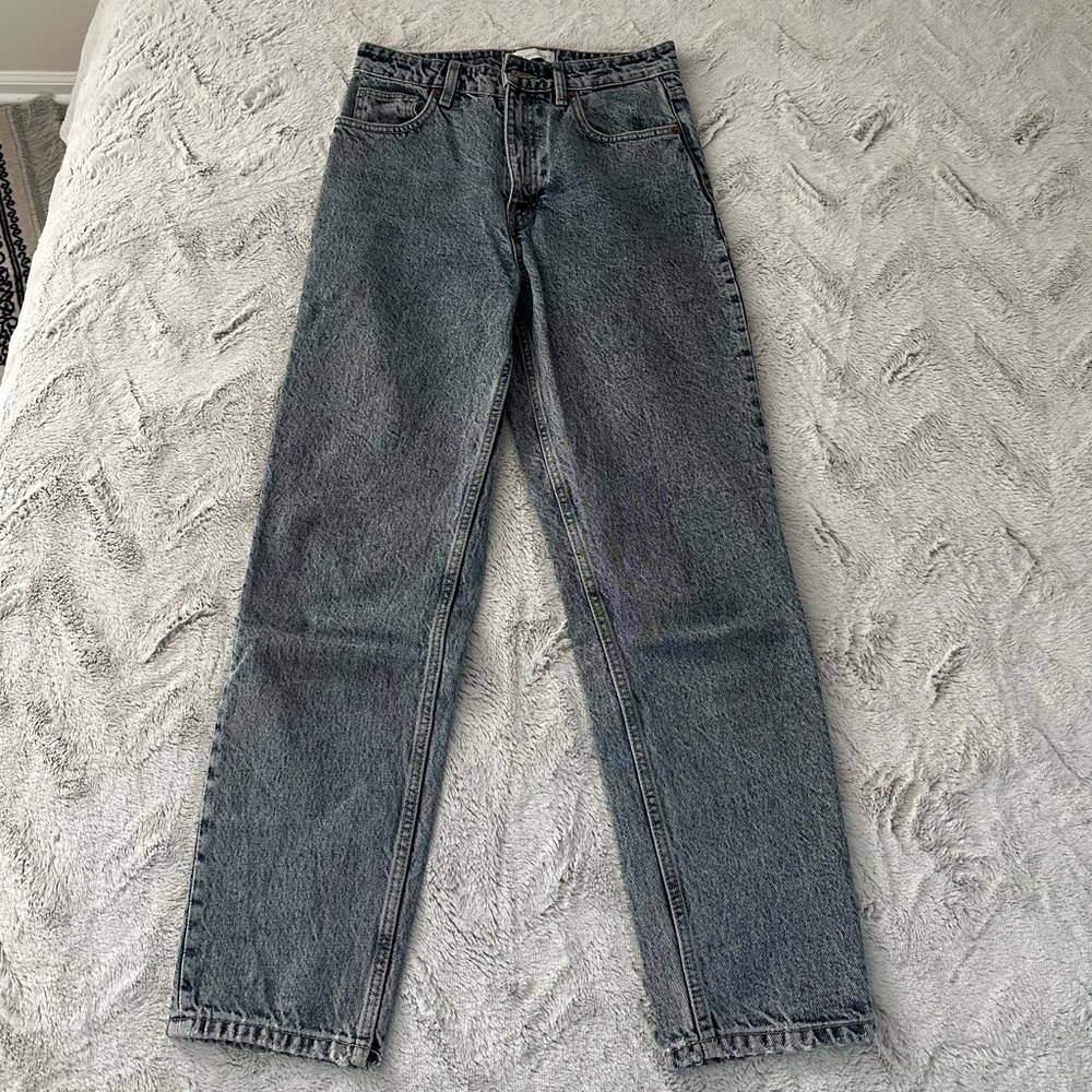 Zara Acid Wash High Rise Jeans
